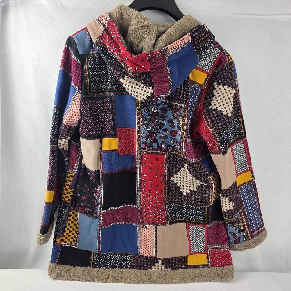 Colorful Patchwork Teddy Jacket - image 3